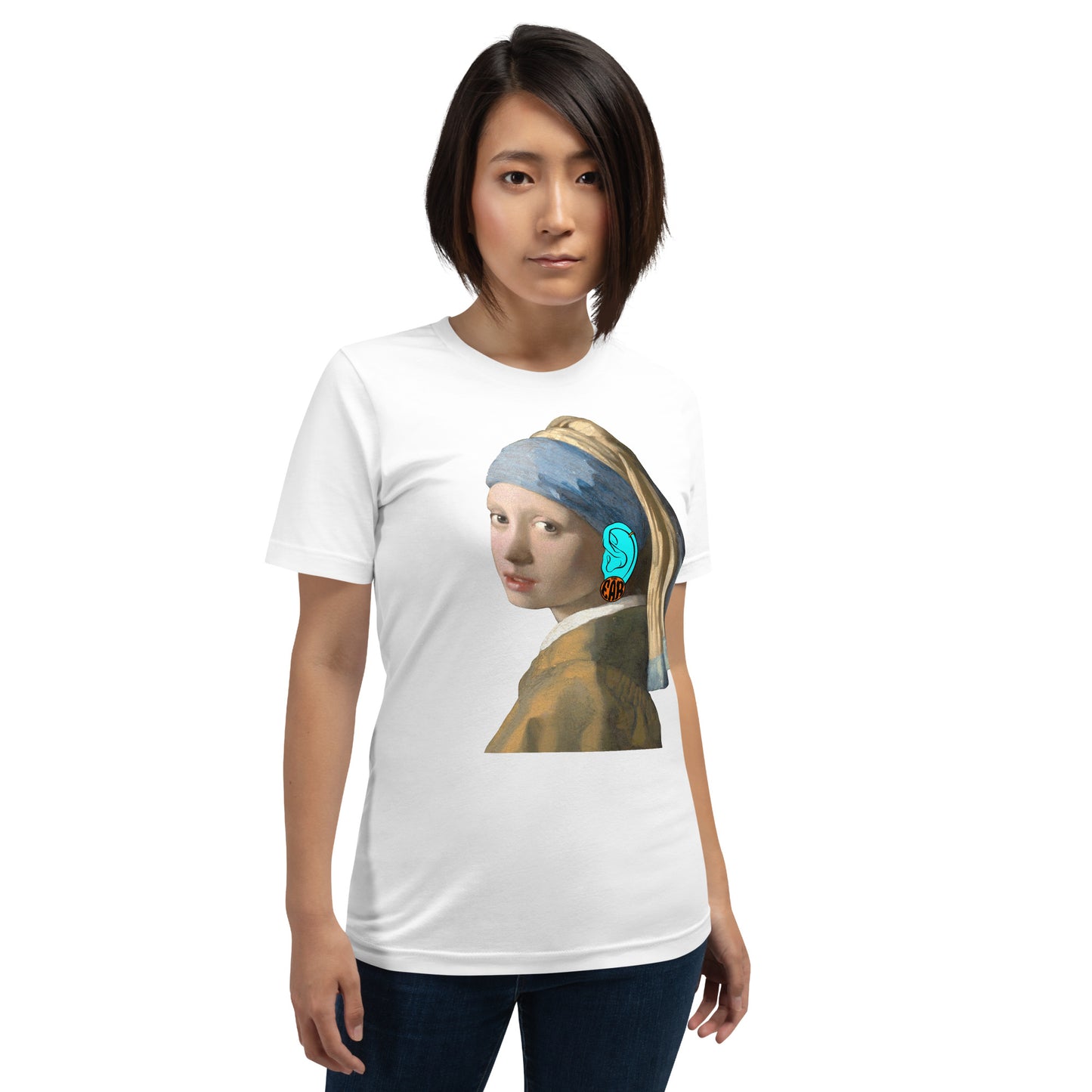 The Girl with the Podcast T-Shirt (White)